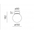 MODERN BALL simple midi WP LED hermetic M930 natynkowy czarny struktura 47000-M930-D0-00-12